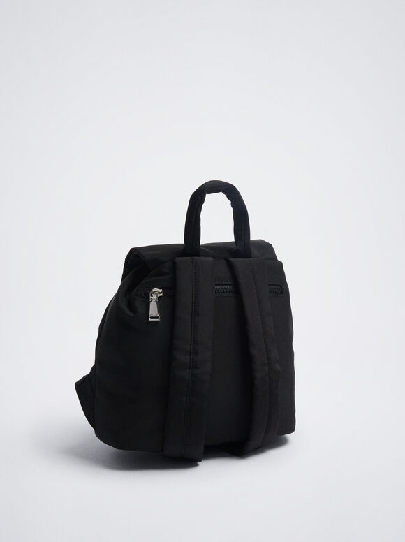 Mochila De Nylon Colgante - Negro
