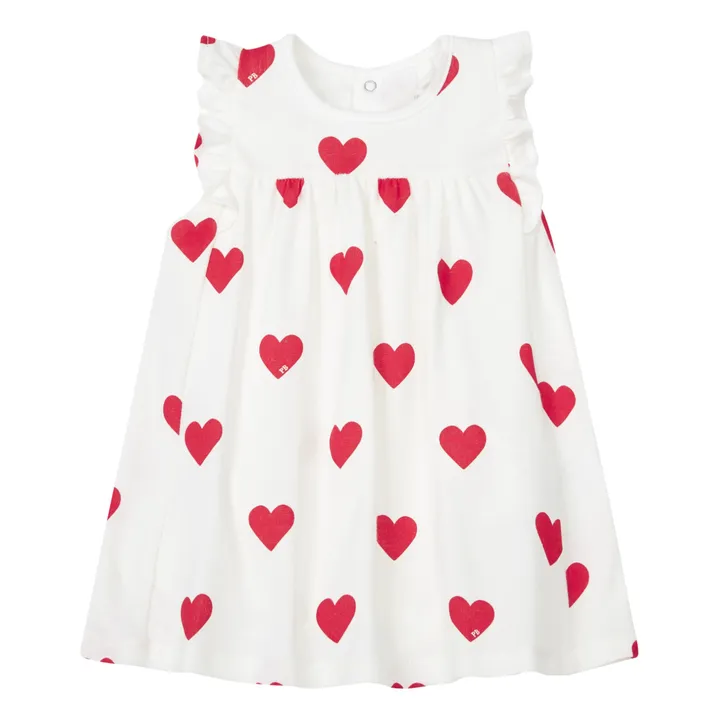 Petit Bateau Robe Body Imprimée Coton Bio | Ecru