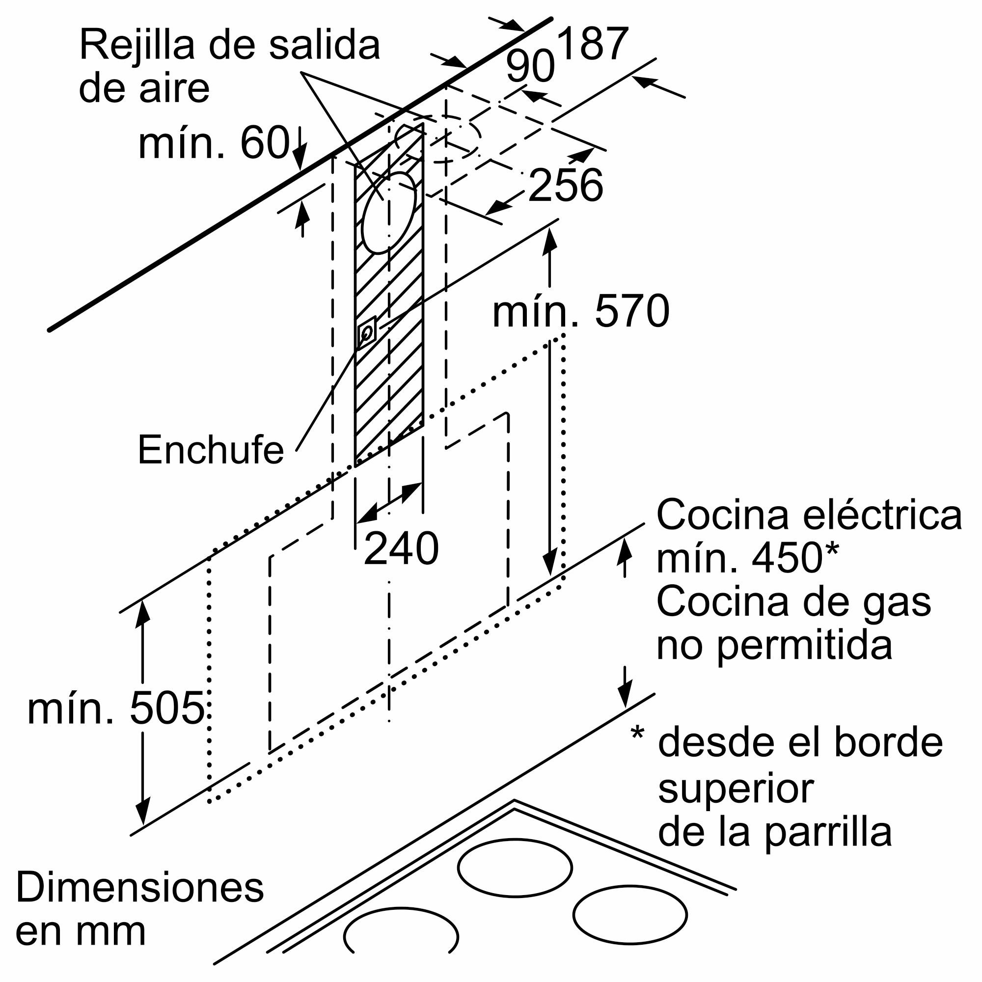 Coifa de parede decorativa Série 8, 90 cm, vidro preto, DWF97RV60