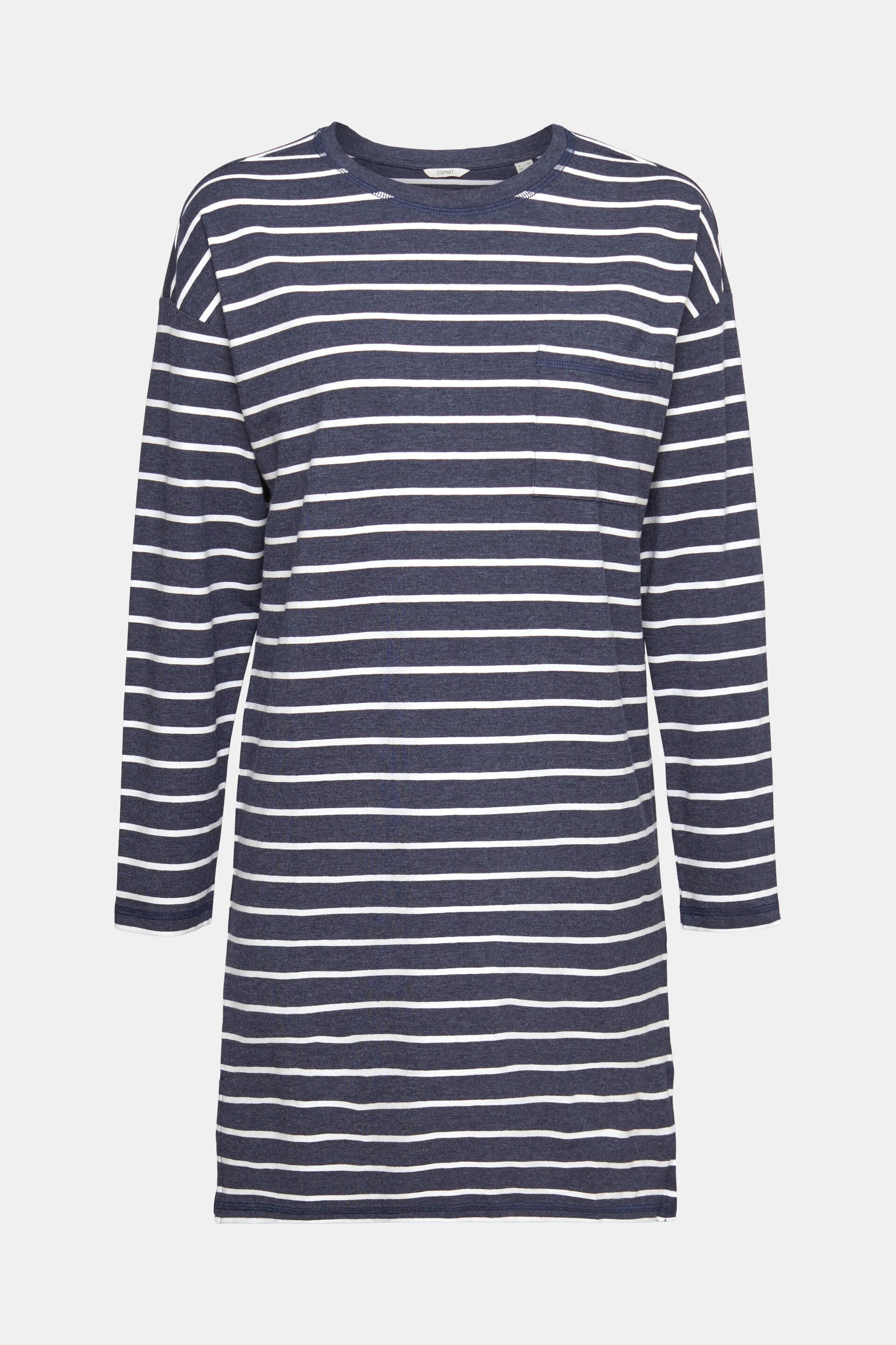 Chemise de nuit en jersey à motif rayé