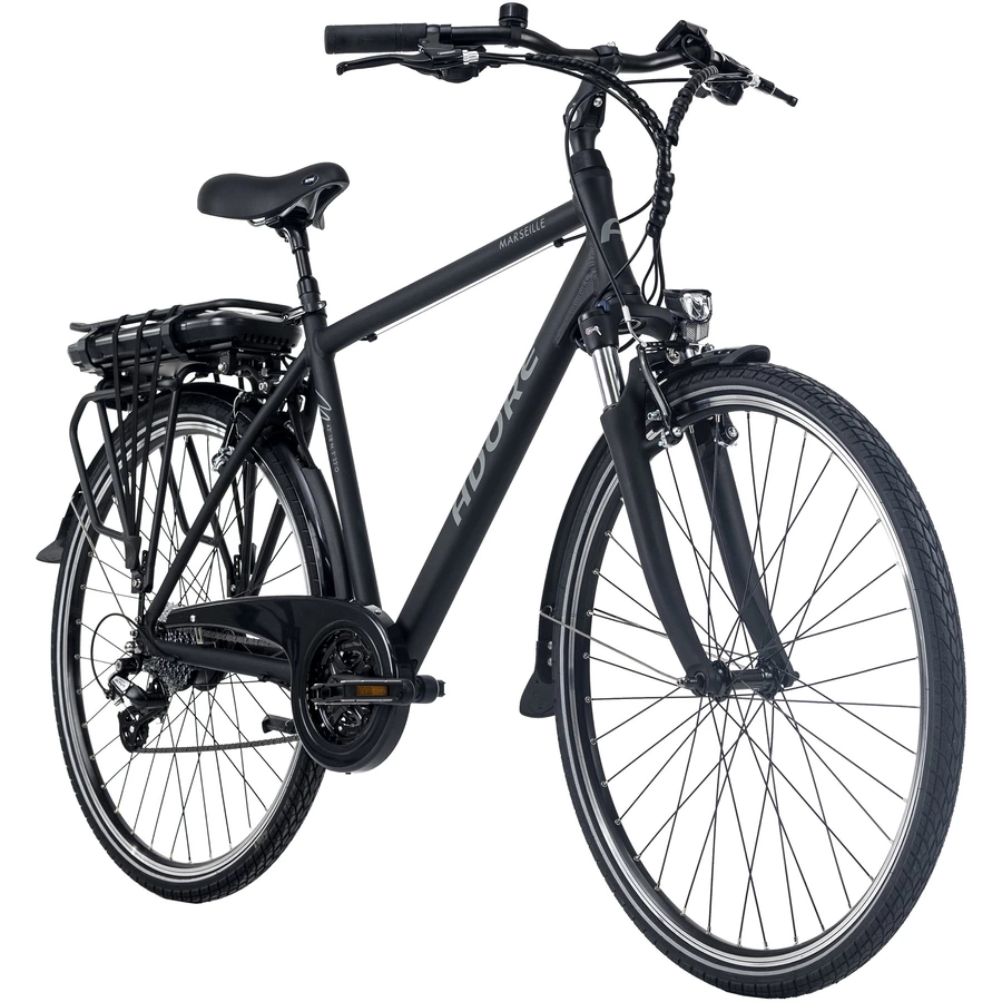 Adore Pedelec E-Bike Herren Cityrad 28'' Adore Marseille schwarz schwarz