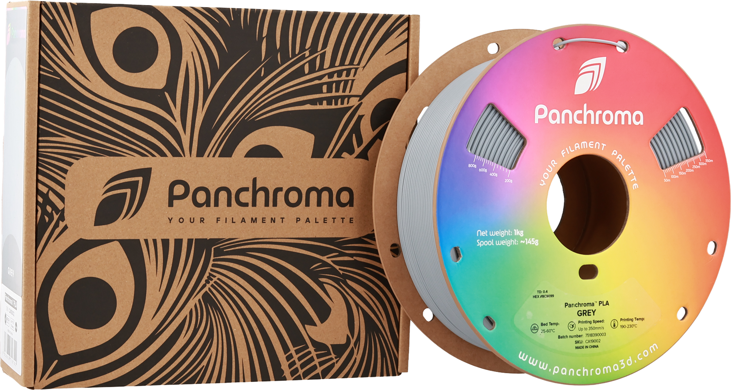Polymaker  Panchroma™ PLA Grey, 1,75 mm / 1000 g    High-Speed Filament in Grey