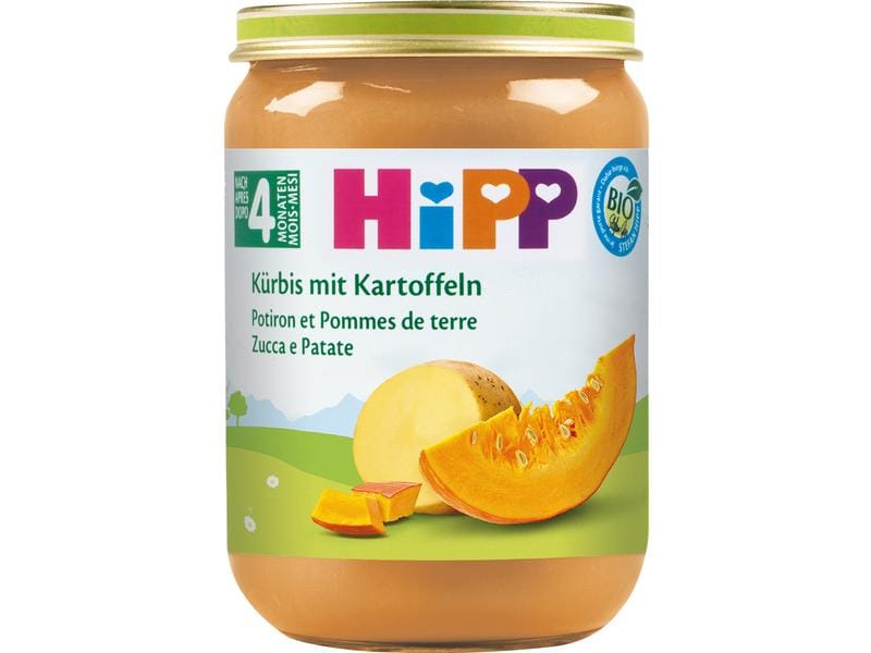 HIPP Gemüse Bio Kürbis mit Kartoffeln 190 g Hipp Bio Kürbis mit Kartoffeln für Babys