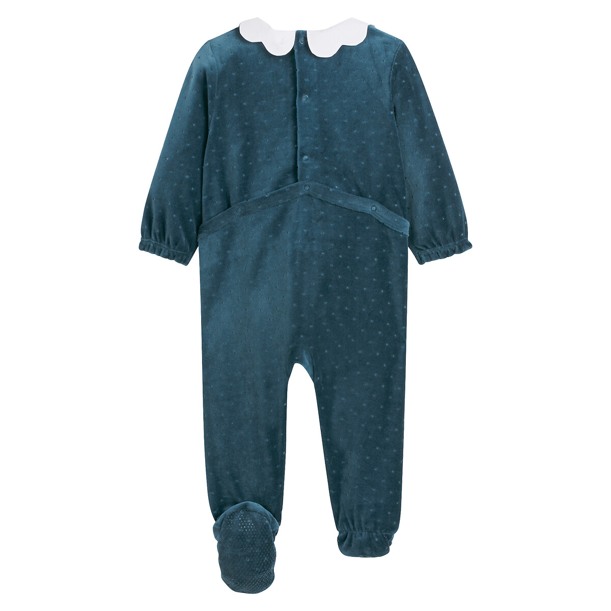 COLEÇÕES LA REDOUTE<br>Pijama de veludo, gola fantasia