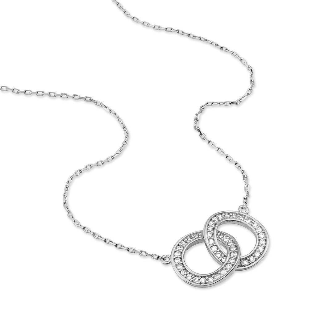 Collier Anne Argent Blanc Oxyde De Zirconium