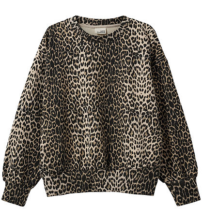 Sofie Schnoor Sweatshirt - Elisy - Light Brown Leopard m. Schwar