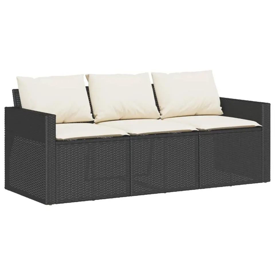 vidaXL - Tuinbank - Zwart - Poly rattan