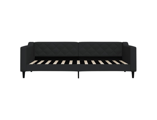 VIDAXL - Lit de jour avec lit gigogne noir 90x200 cm tissu