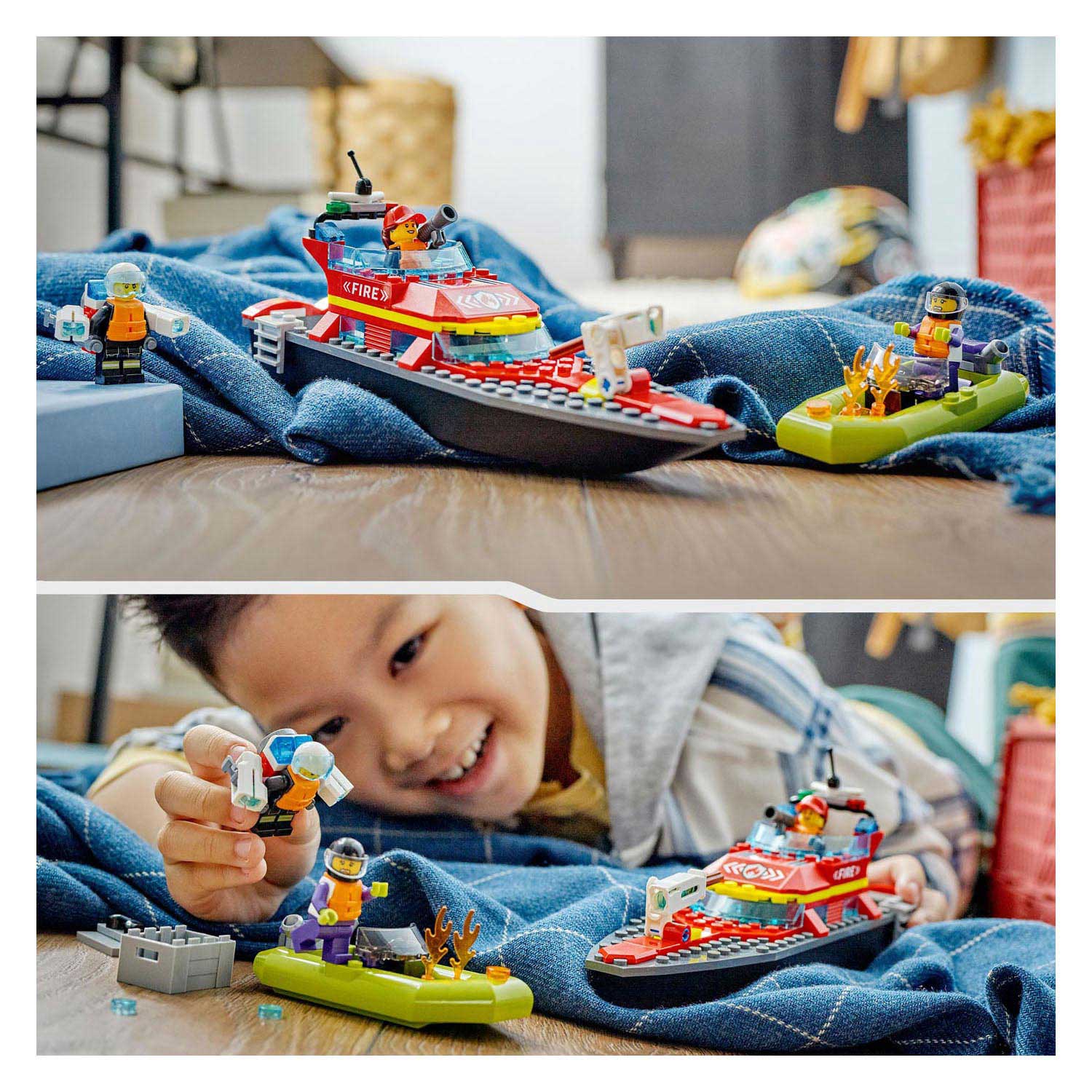 LEGO City 60373 Reddingsboot Brand