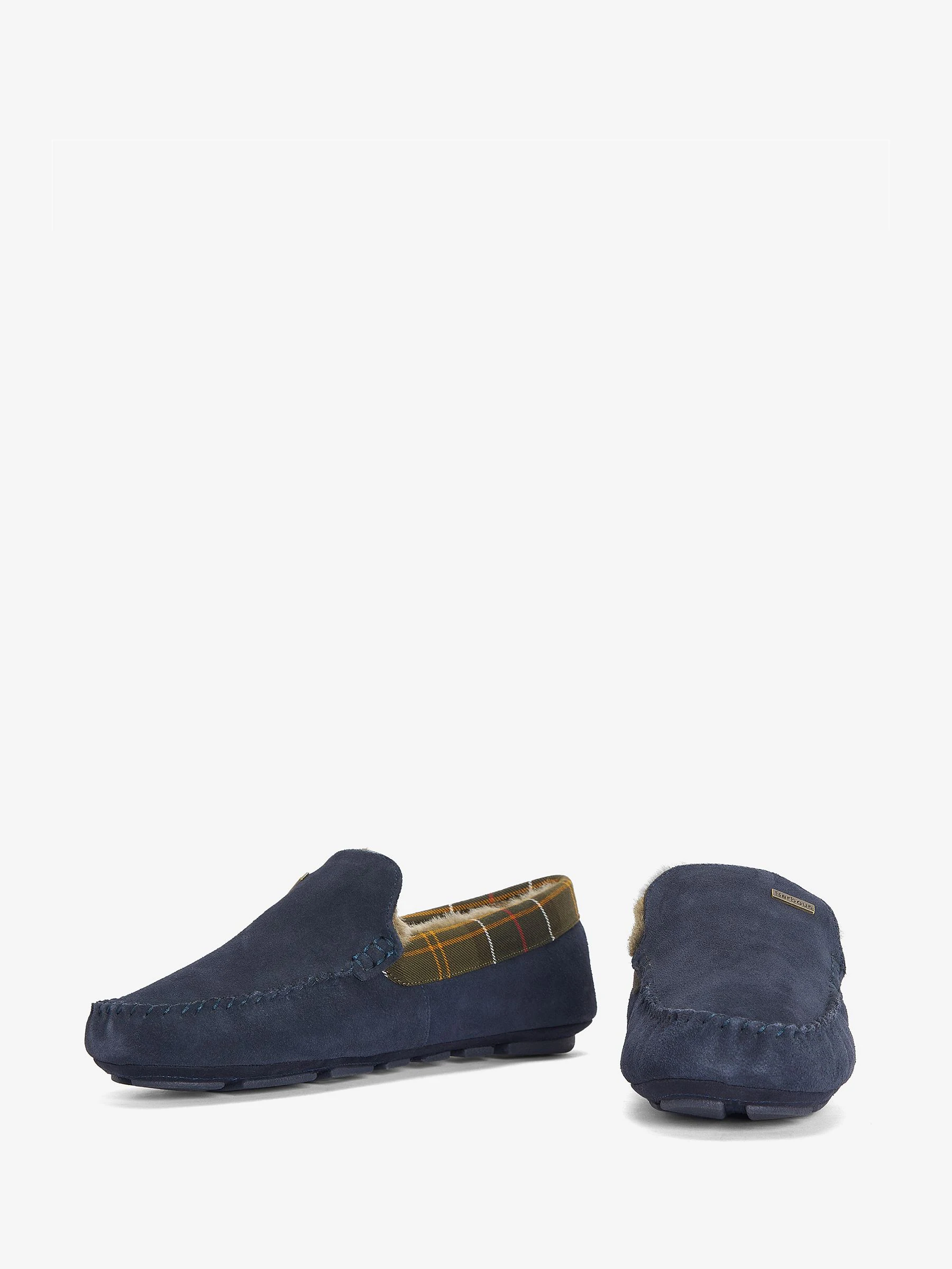 Blauw - Barbour® Tartan Monty Moccasin Slippers