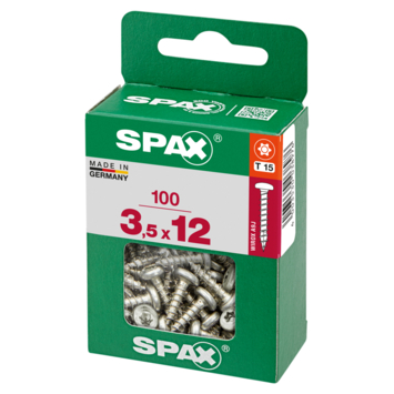 Spax schroef bolkop wirox 3,5x12 mm 100 stuks