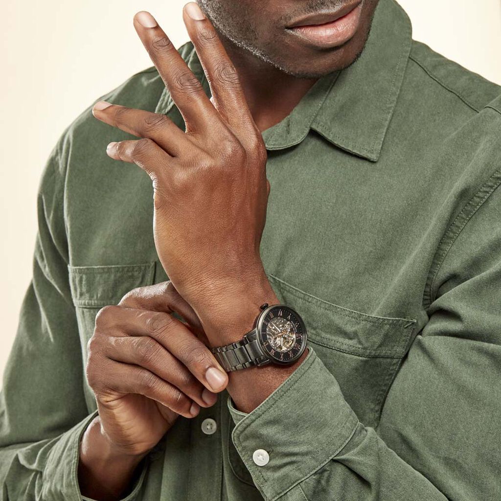 Montre Lannier Collection Automatic Acier Noir