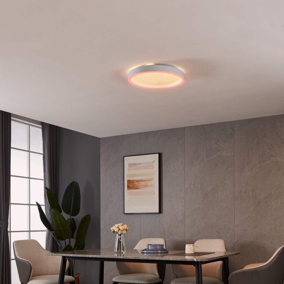 EGLO - Montemorelos-Z loftlampe hvid m/krystaleffekt Ø42 - RGB + TW - Zigbee, Bluetooth