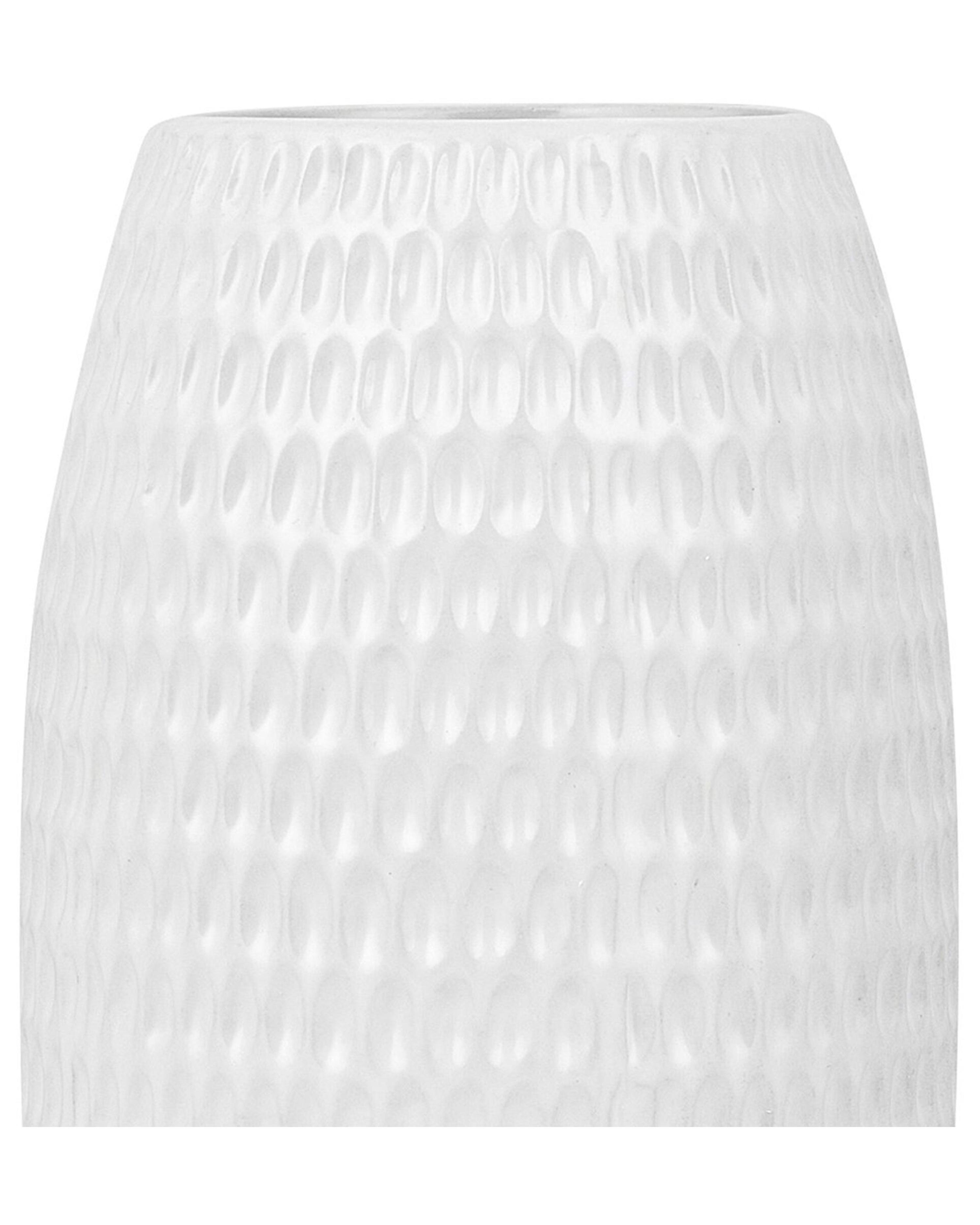 Decoratieve vaas LINZI Steengoed 25 cm Wit