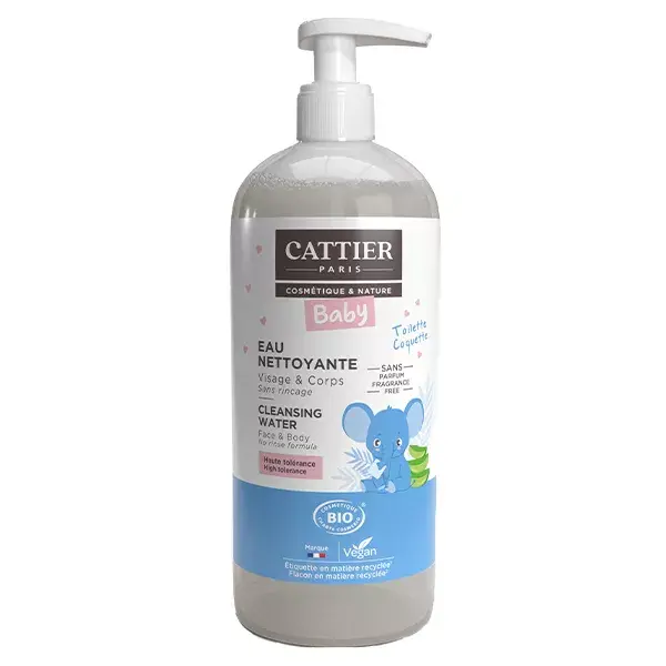 Água de Limpeza Orgânica para Bebê Cattier 500ml