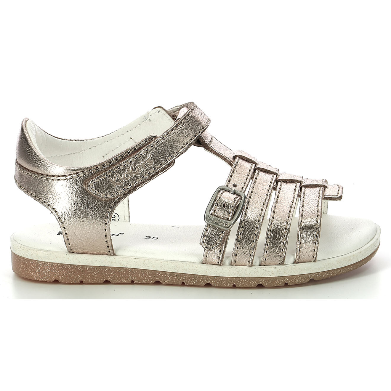 Kickers Sandales en Cuir Gilianna dorées