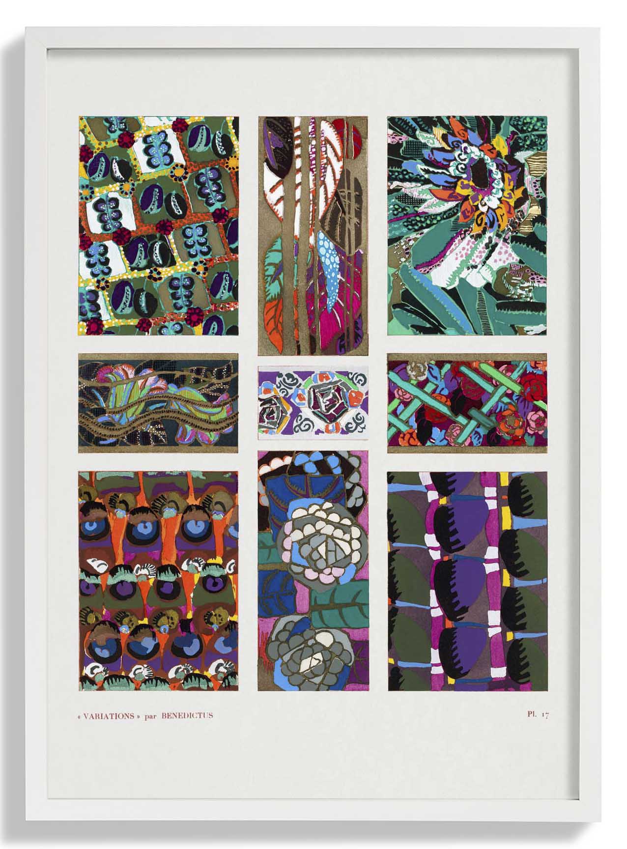 Vintage Art-Déco-Muster, Variation 20 von Édouard Bénédictus