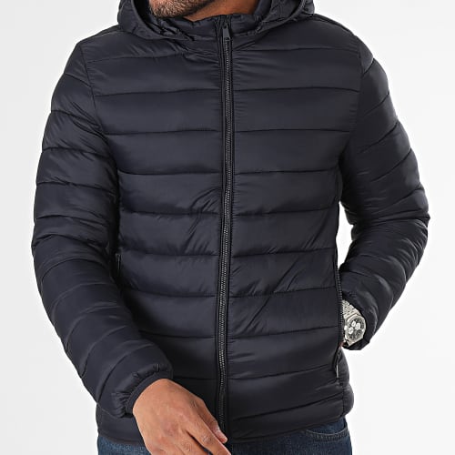 Doudoune Capuche Bleu Marine