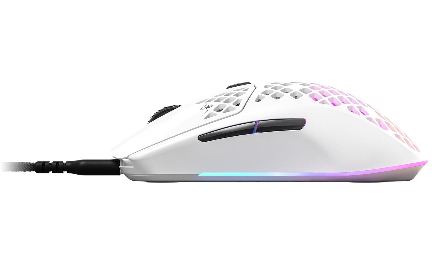 Gaming-Maus Aerox 3 WeissErgonomische Gaming-Mouse mit RGB-Beleuchtung