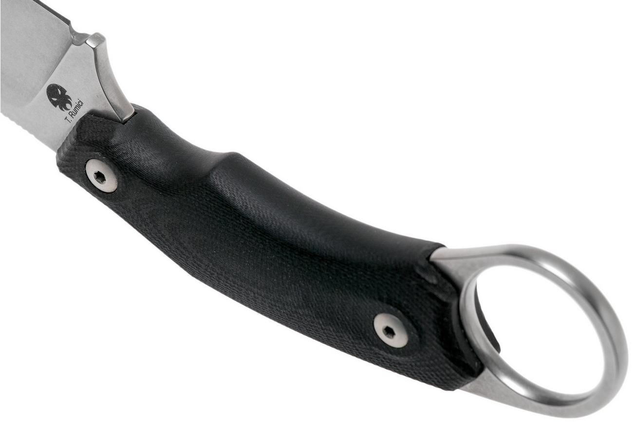 LionSteel H1 Skinner GBK Black G10 vaststaand mes, Tommaso Rumici design