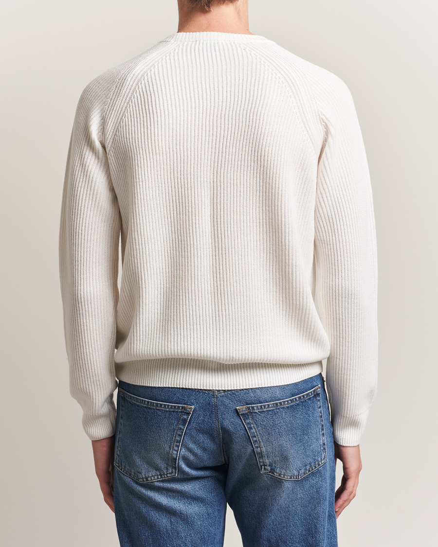 Morgano Merino Knitted Fisherman Ribb  White