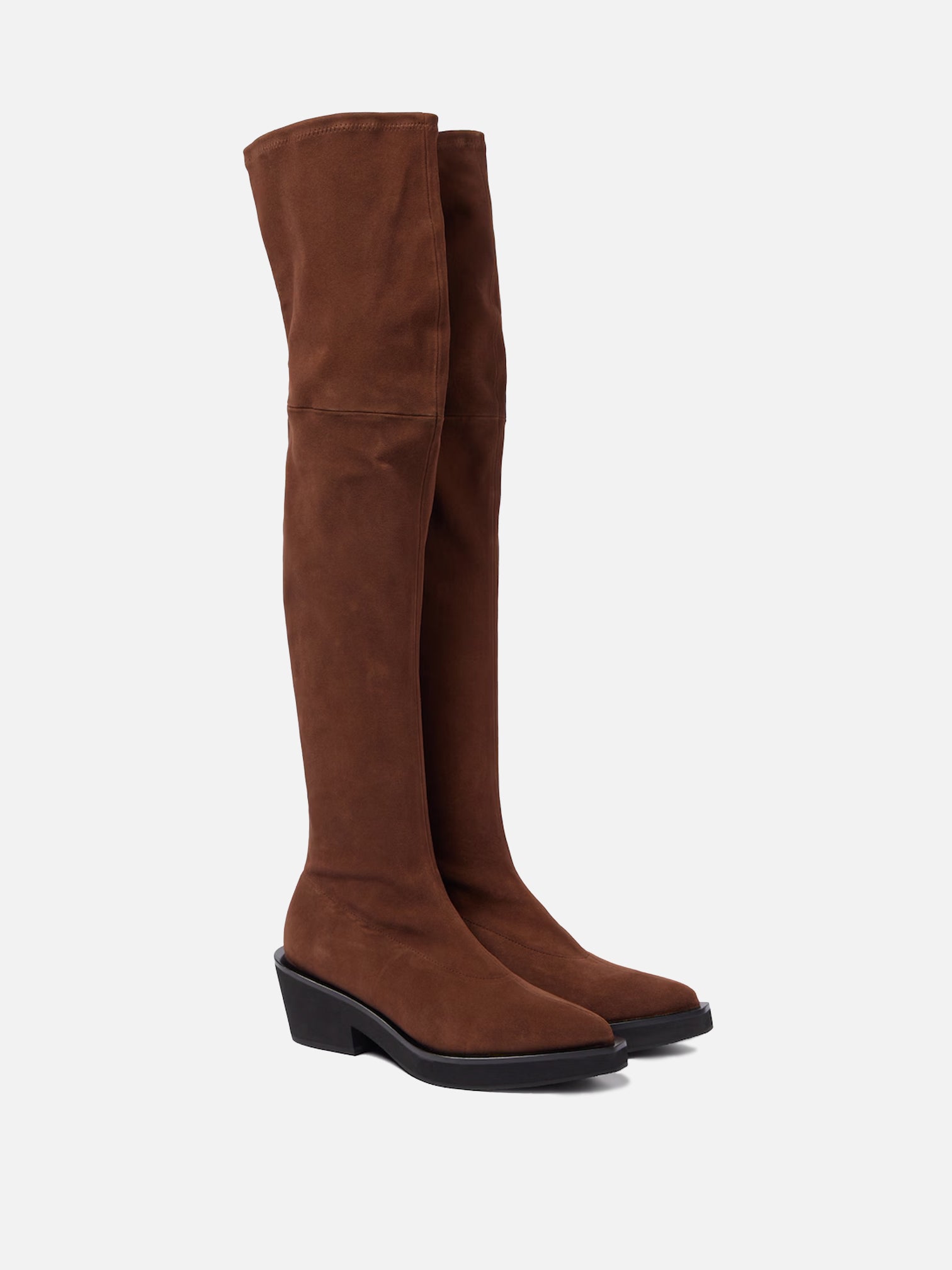 TENNY, suede stretch brown