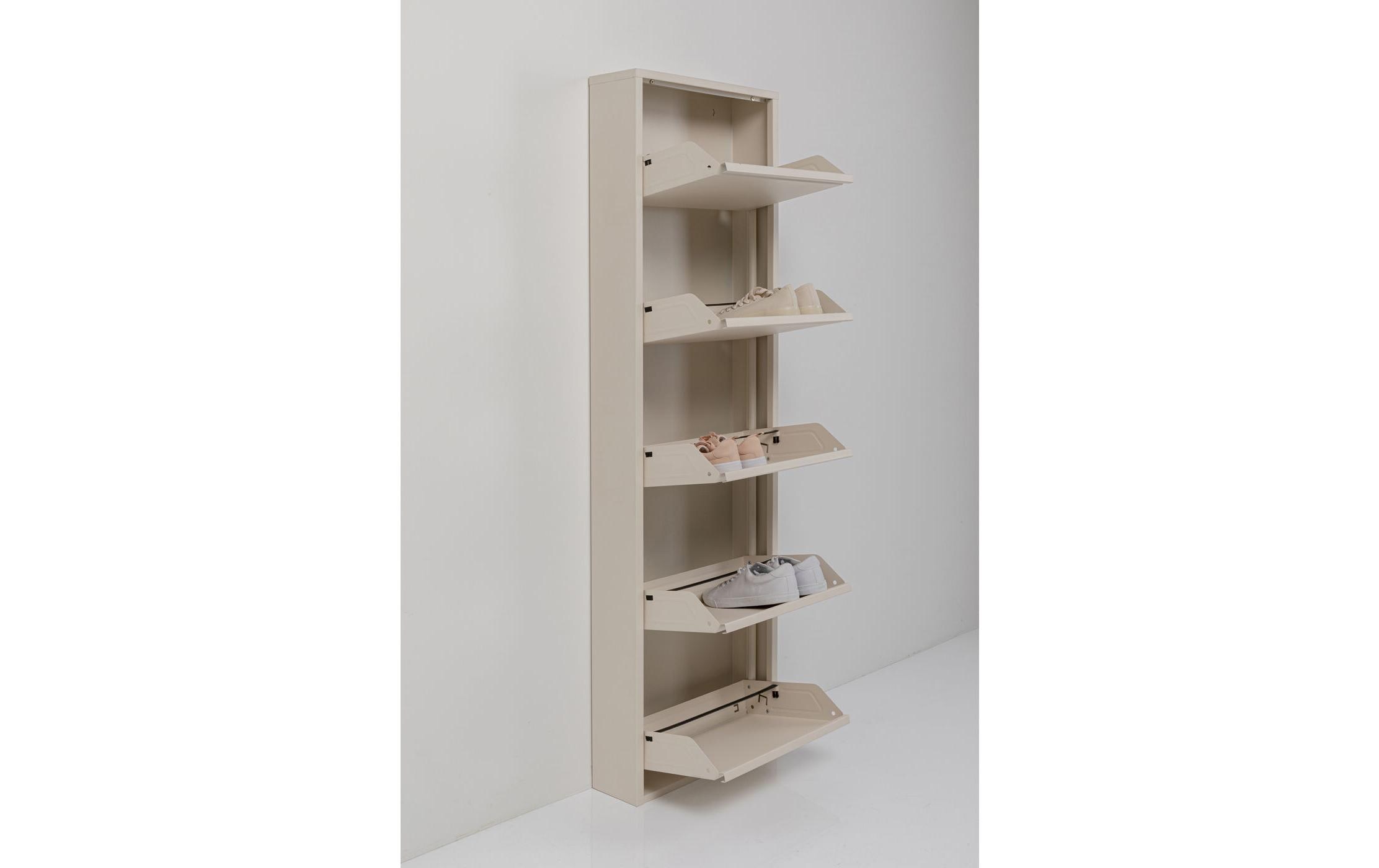 Schuhschrank Caruso 5-er, 50 x 170 cm, Beige<br>Schuhschrank