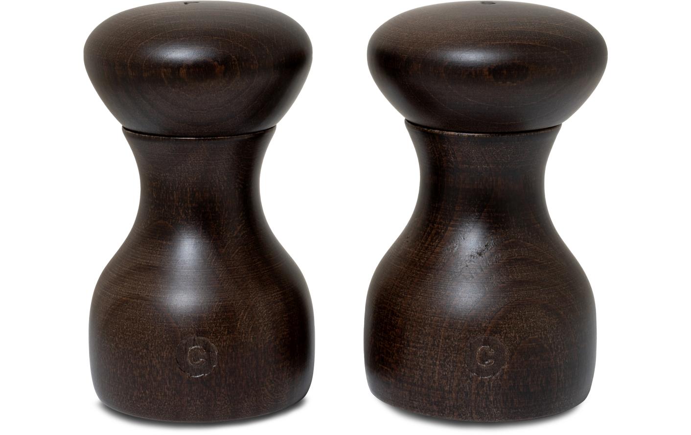 Salz- und Pfeffermühle Lyon 2er Set, 9.6 cm, DunkelbraunGewürzmühlen Set aus Buchenholz