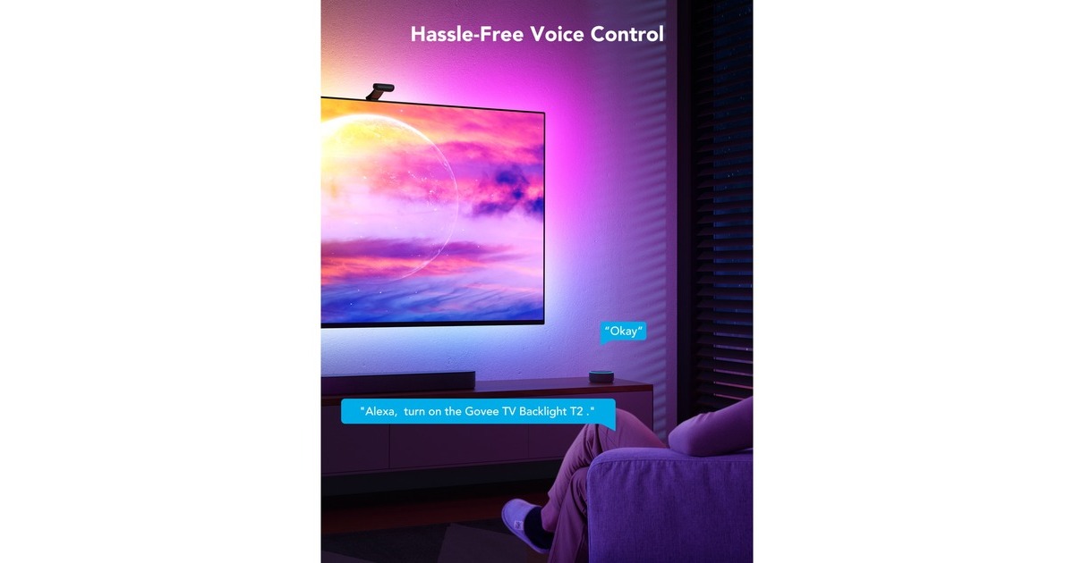 GoveeEnvisual TV Backlight T2 ledstrip  (10 meter, Wifi, Bluetooth, voor 75 - 85 inch tv's)