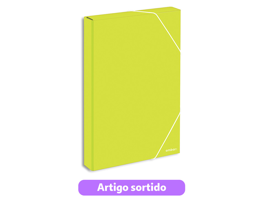 CAIXA DE PROJECTOS A4 SCHOOL AMBAR 20MM CORES SORTIDAS