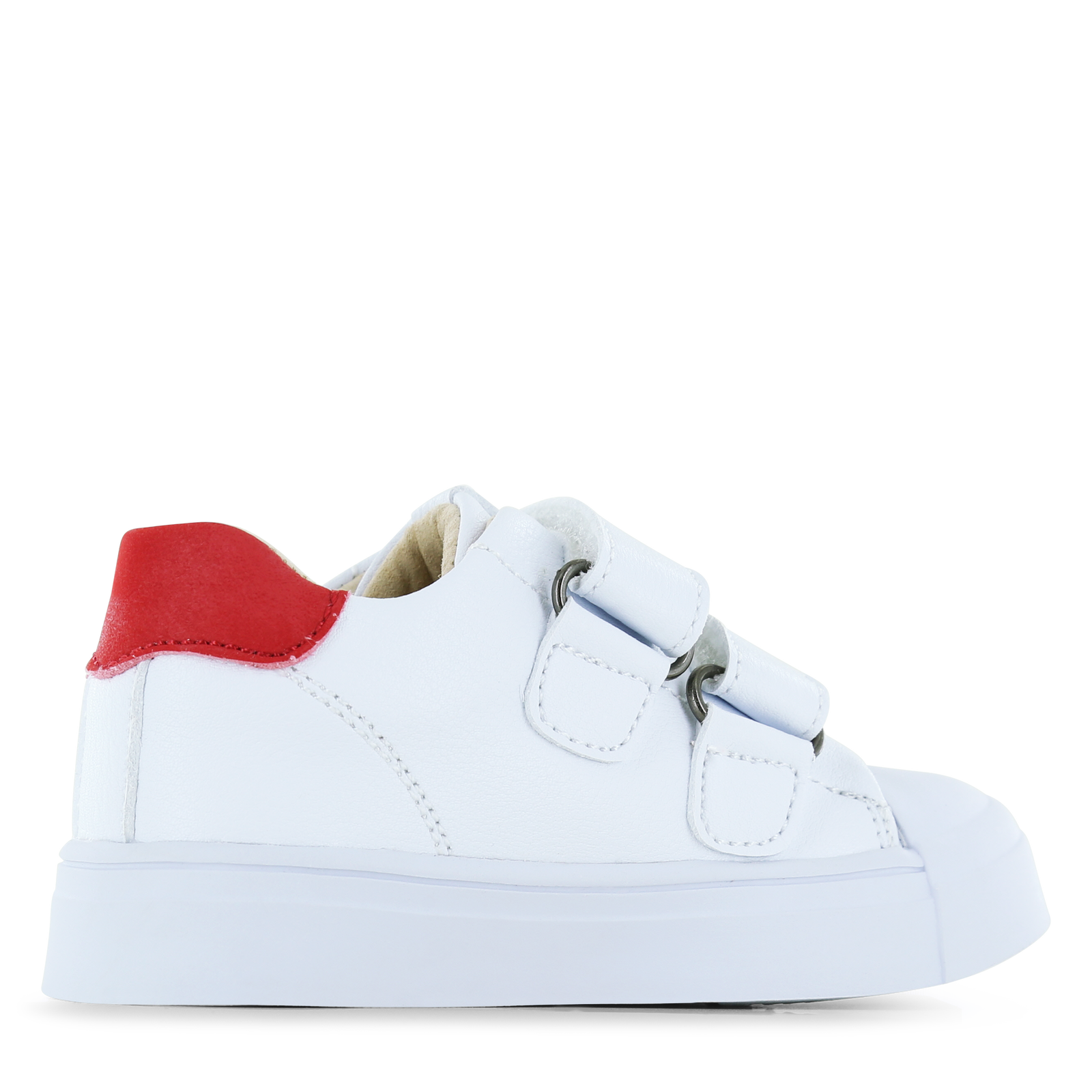 Shoesme weißer Sneaker mit blauen Streifen