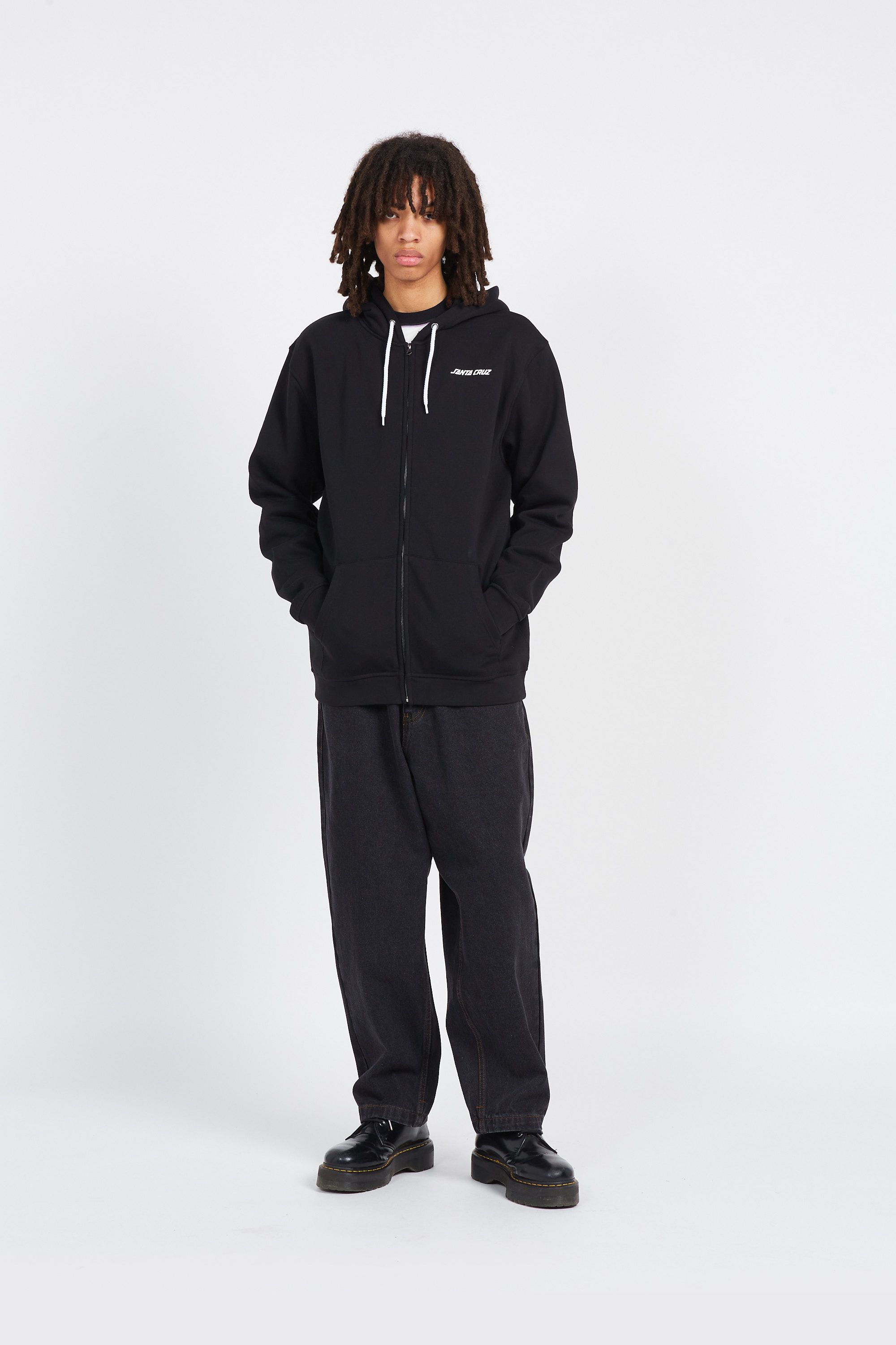 SANTA CRUZ Hoodie zippé Screaming Flash Zip Hood Noir