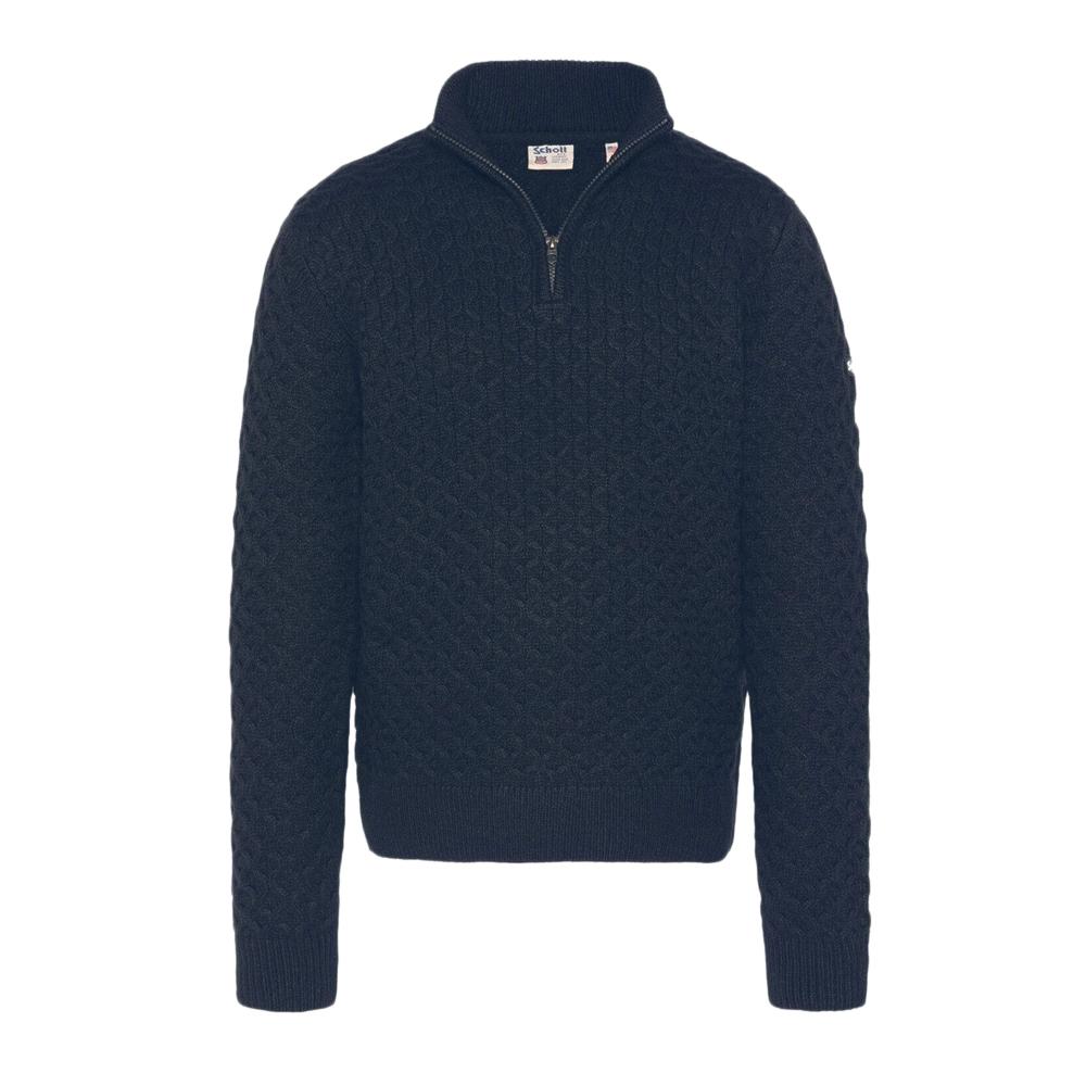 Schott Pull Marine Homme Schott Zip CIRCLE