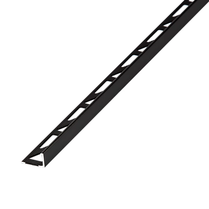 Profilé de carrelage intérieur angle droit alu 8 mm x 2.5 m Diall noir