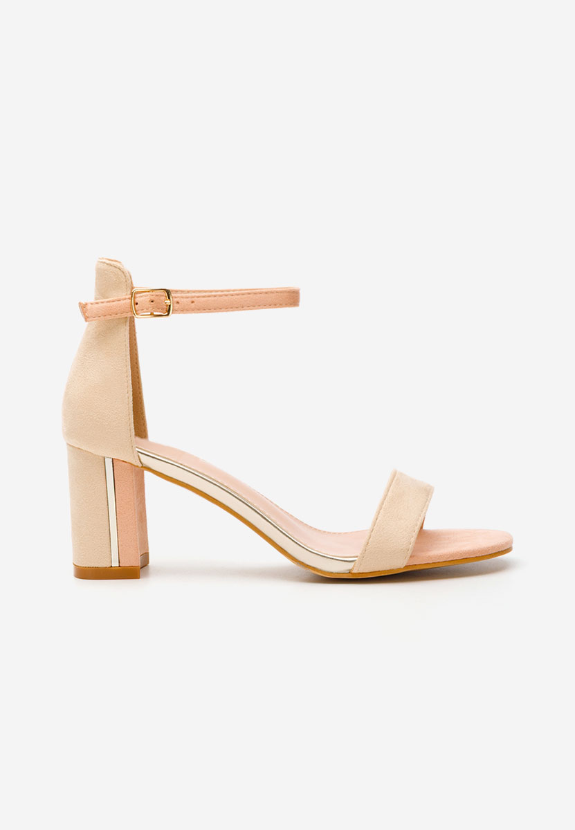 Sandales à talon épais beige Lucynda V2