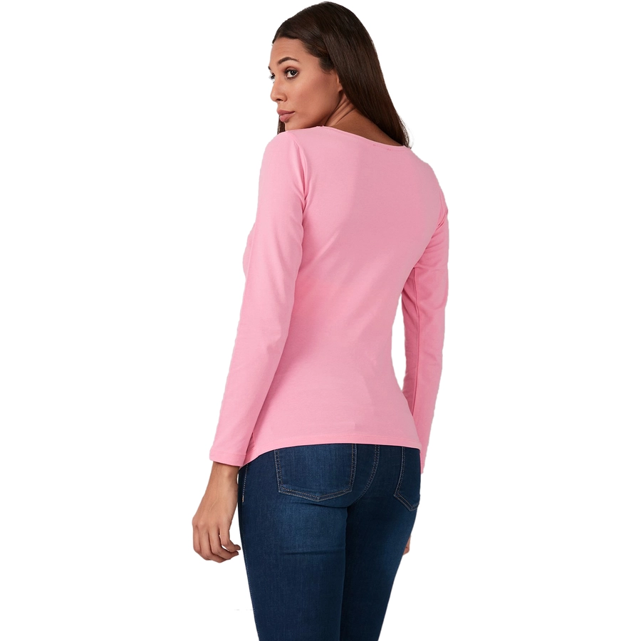M.M.C. Umstandslangarmshirt Baby Füße mit Motiv Rosa