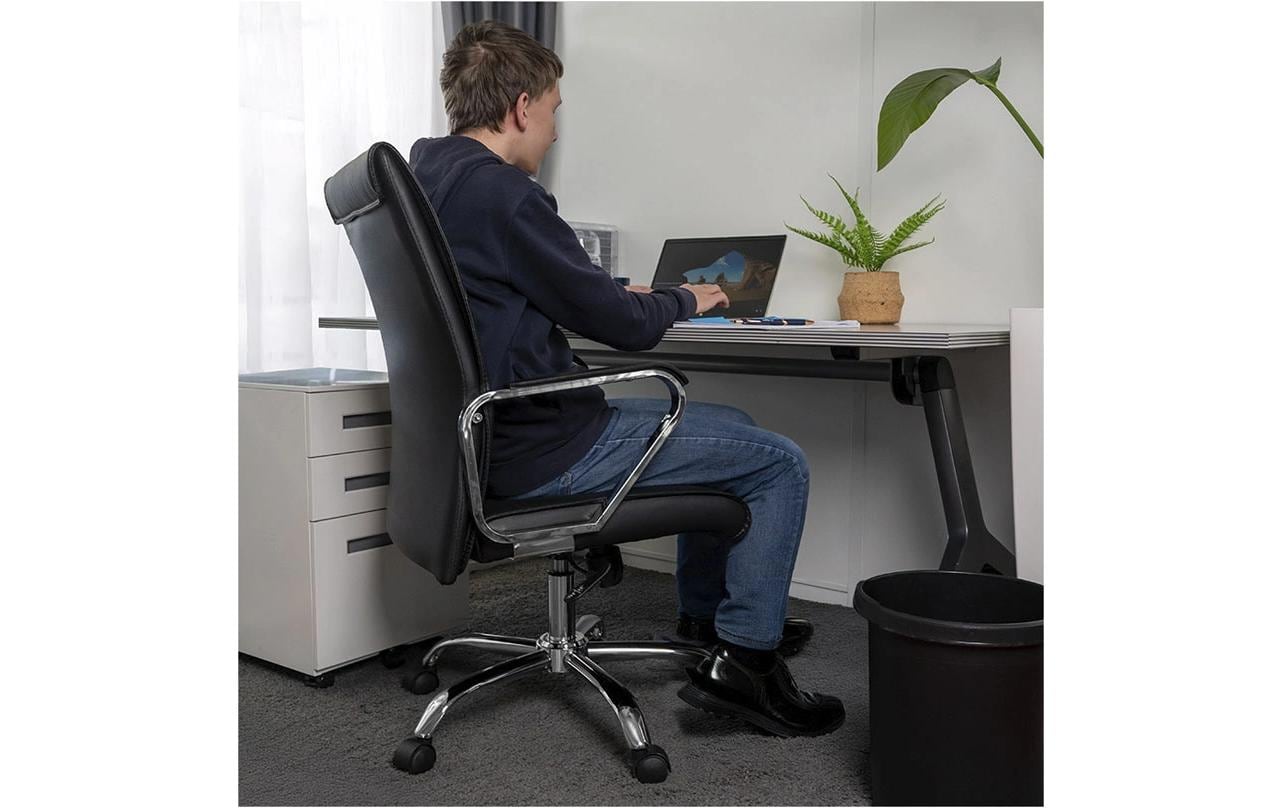 Bürostuhl Comfort Schwarz<br>Drehbarer Stuhl mit Armlehnen