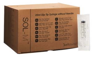 SOL-M Spritze 20 ml ohne Nadel Slip Tip, 100 Stück
