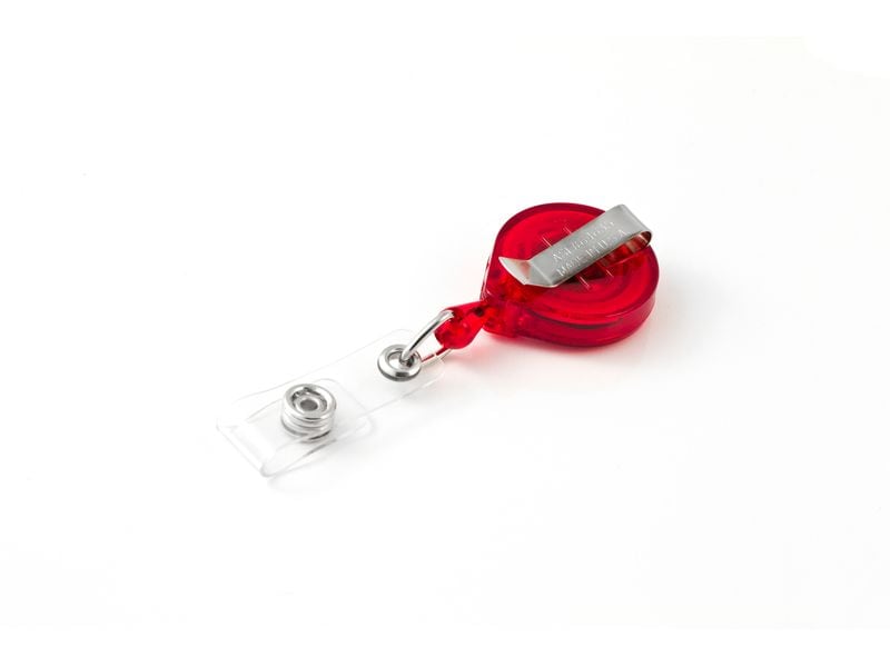 KEY-BAK Ausweishalter KB-Mini Badge 90 cm, mit Clip, Rot Kartenhalter