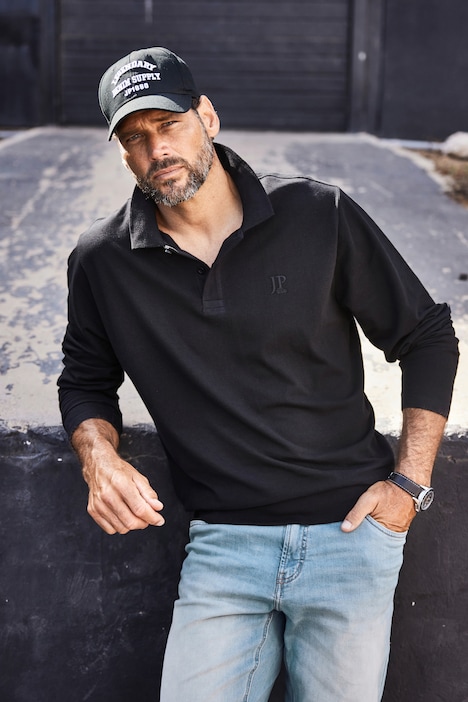 JP 1880 Poloshirt, Basic, Bauchfit, Langarm, Piqué, XXL bis 8 XL