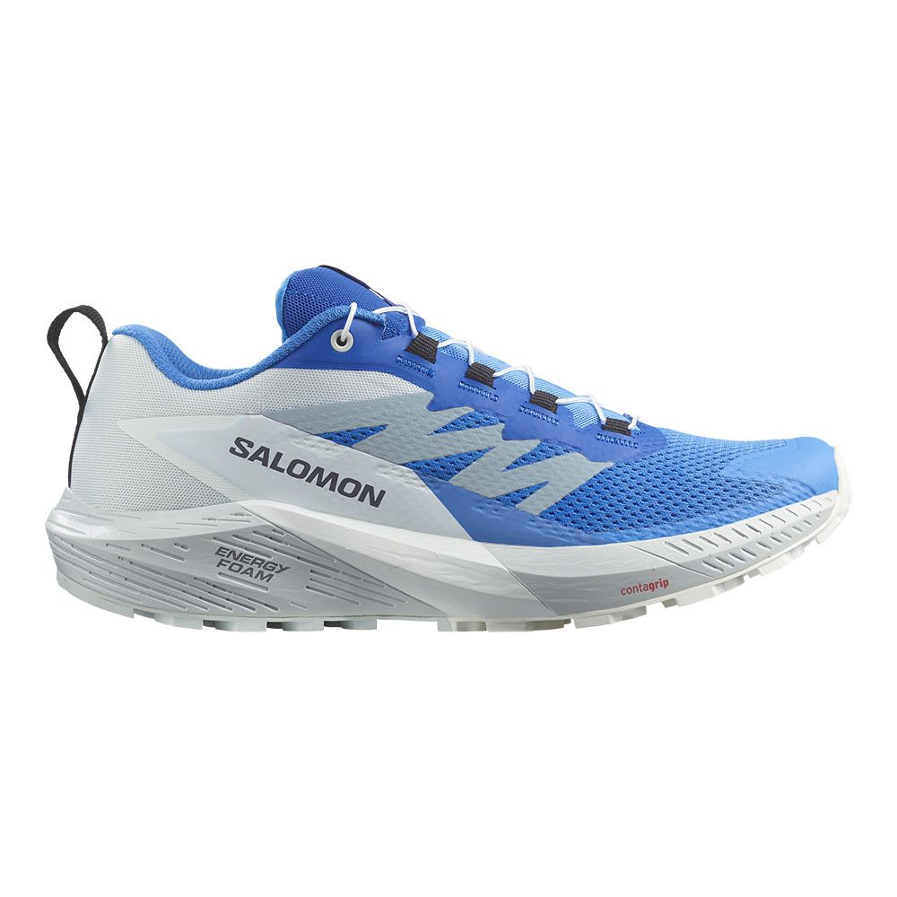 Salomon SENSE RIDE 5 - Chaussures trail Homme ibiza blue/lapis blue/white