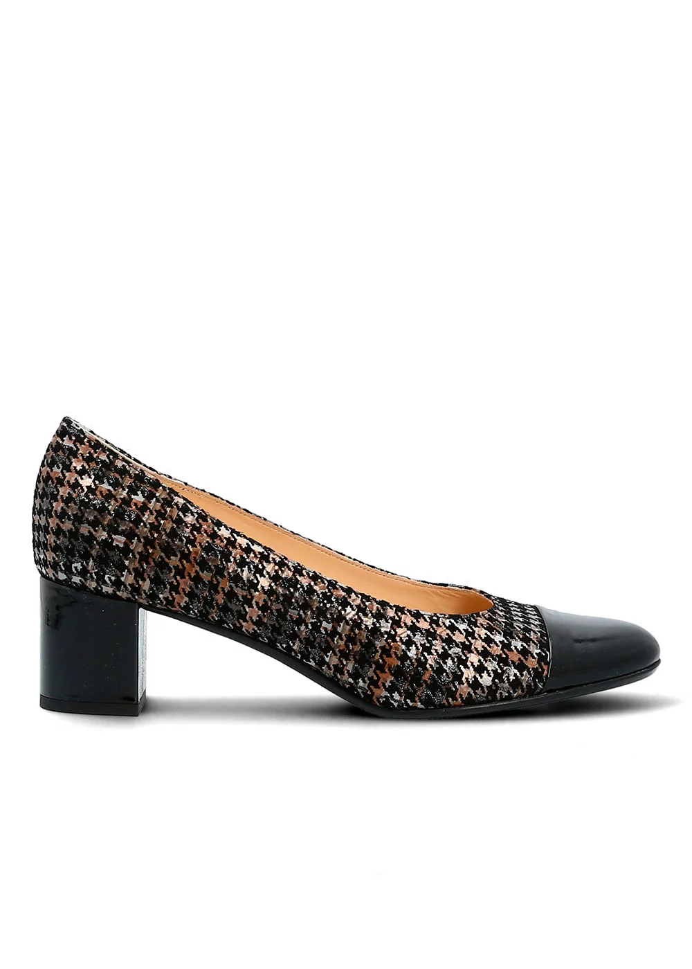 ESCARPIN EMPOLI CUIR FANTAISIE ET POINTE VERNIS