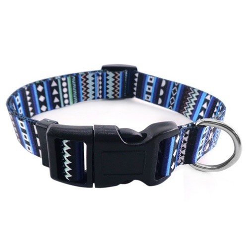 Coleira étnica para cães, azul