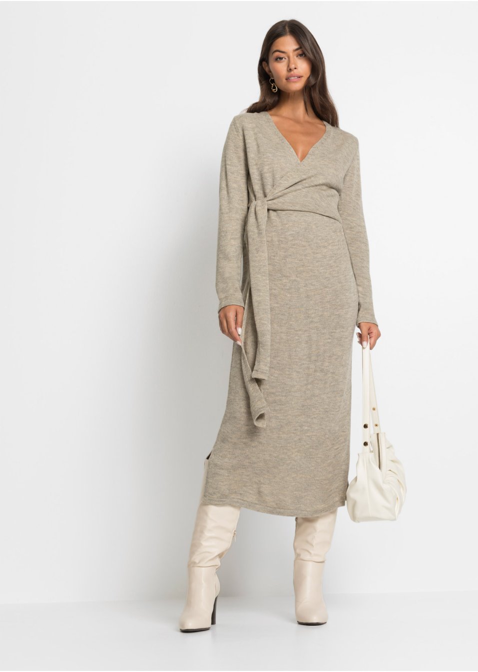 Robe en maille midi