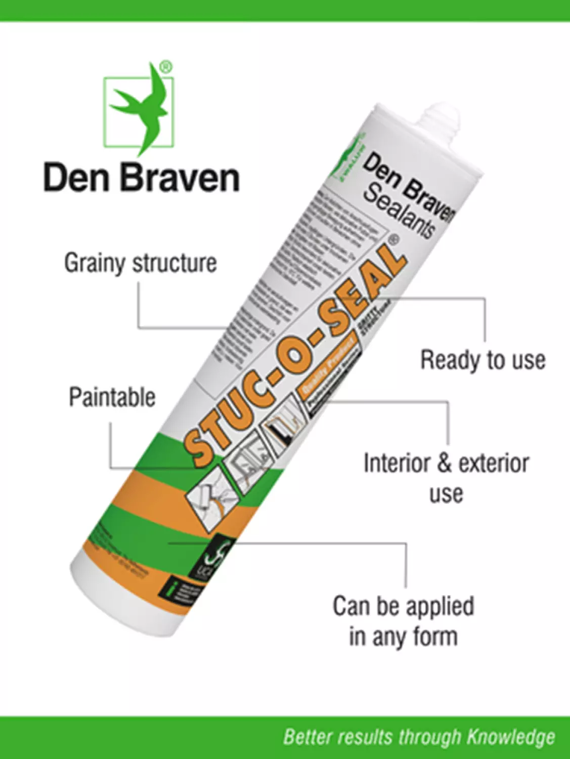 Zwaluw Den Braven 10114401 Stuc-O-Seal Structuurkit - Wit - 310ml