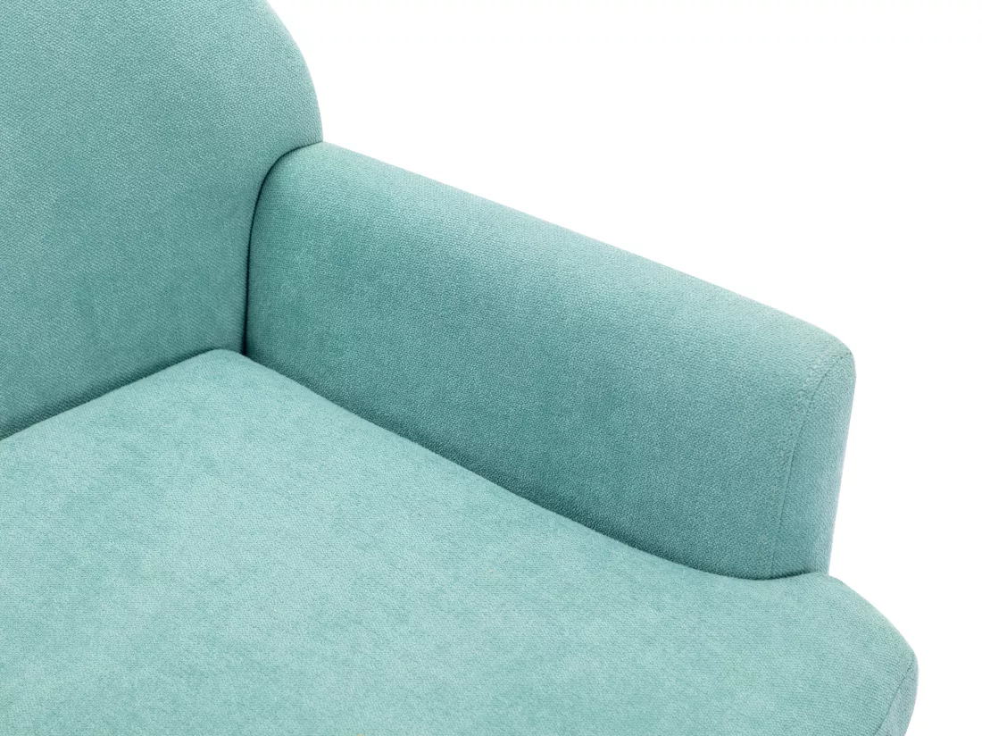 Fauteuil en tissu vert d'eau PALMARELO