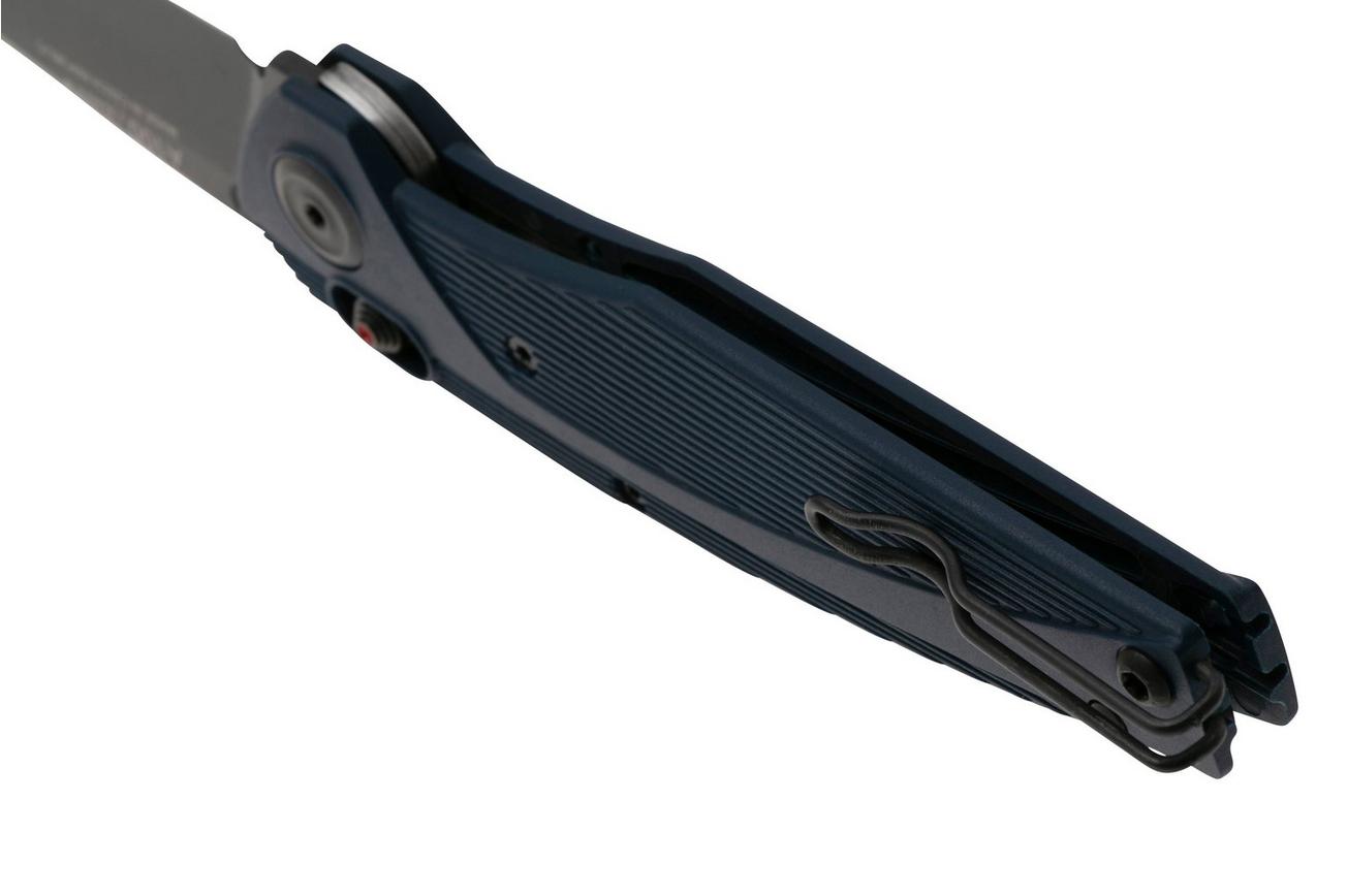 ANV Knives A100 BB, DLC Elmax, Alock, GRN Blue, A100-017, zakmes