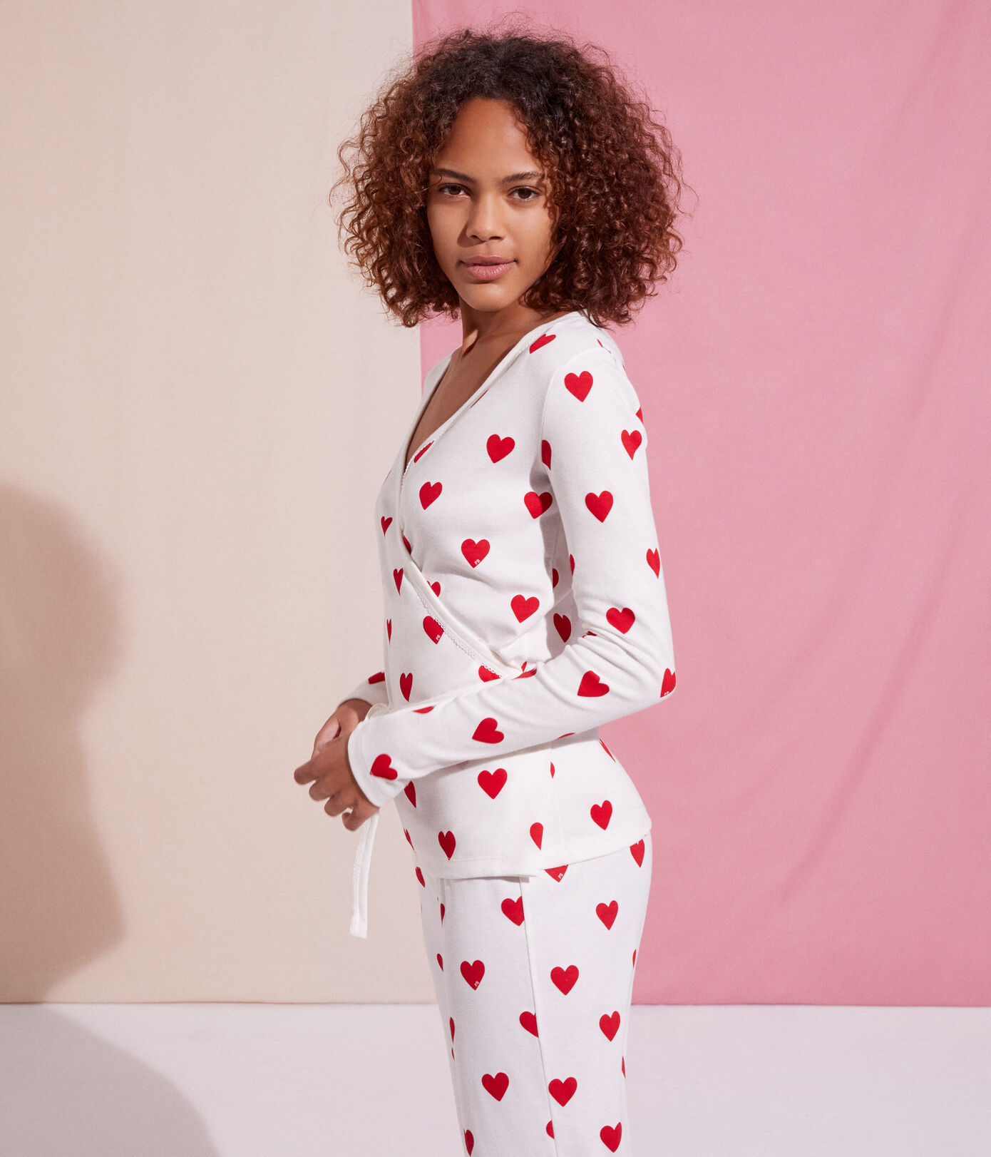 Cache-cœur en coton BIO Femme