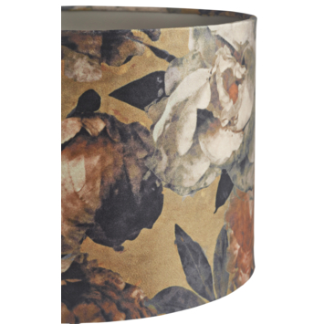 Lampenkap Velours barok bloemØ30x21cm
