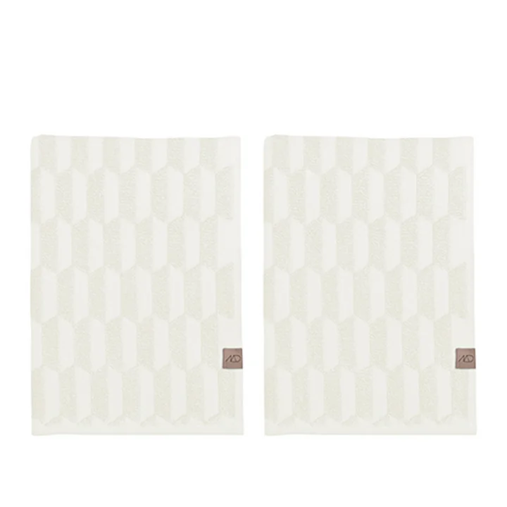 Mette Ditmer - Geo Gästehandtuch 35 x 55 cm, off-white (2er-Set)
